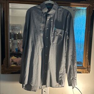 Cinch Blue and Gray Patterned Shirt